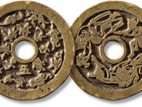 清“状元及第五子登科”背“婴戏图”花钱