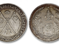 四川双旗背嘉禾壹圆样币