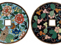 花卉纹铜胎珐琅彩花钱