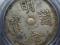 越南安南明命通宝七钱背十五